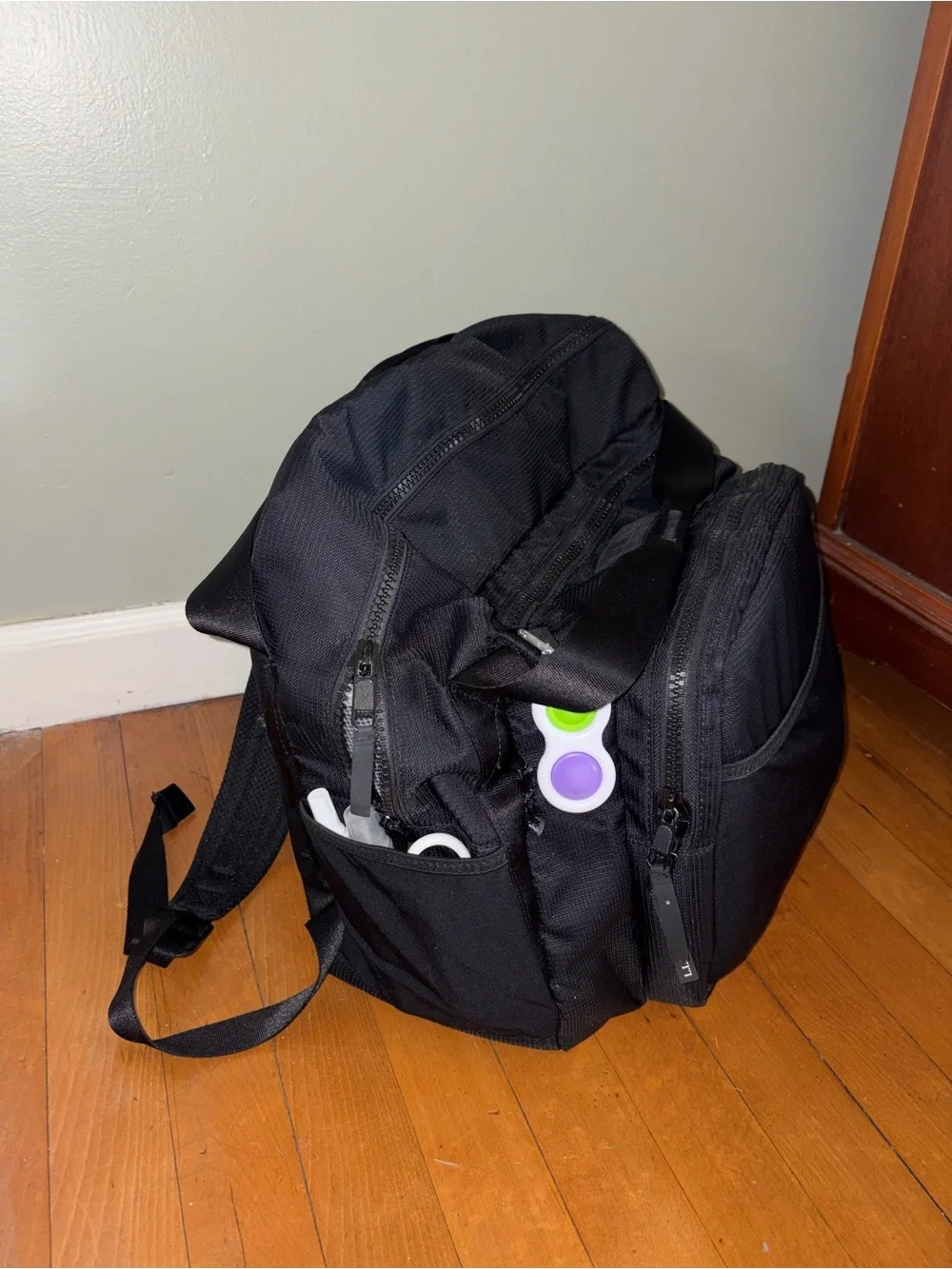 L.L. Bean Black Diaper Bag Backpack